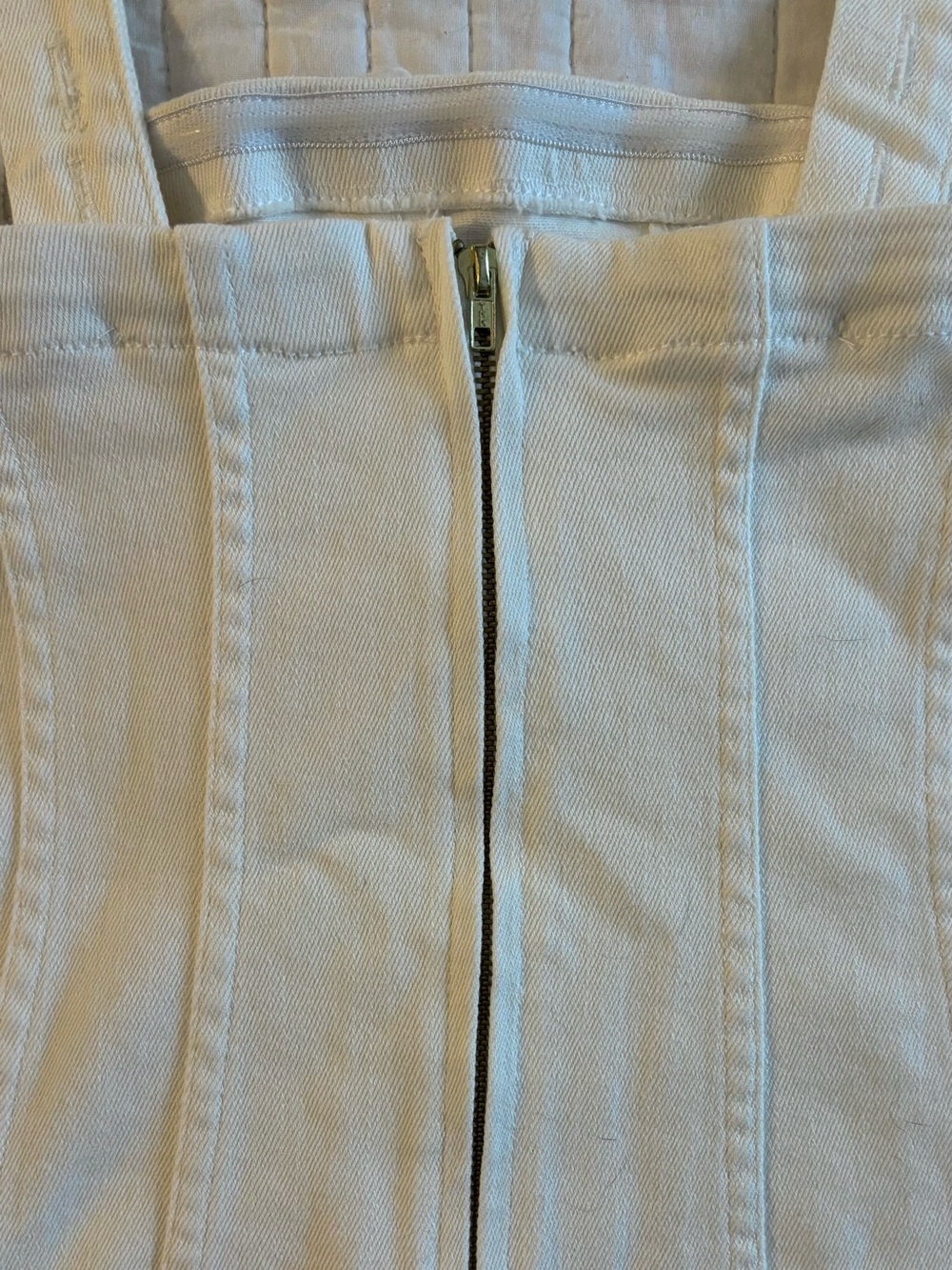 Show Me Your Mumu White Corset Denim Mini Dress Size S Detachable Straps - Picture 6 of 10